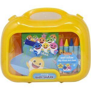 Pinkfong Baby Shark My First Art Set With 38 Pieces In Portable Yellow Case